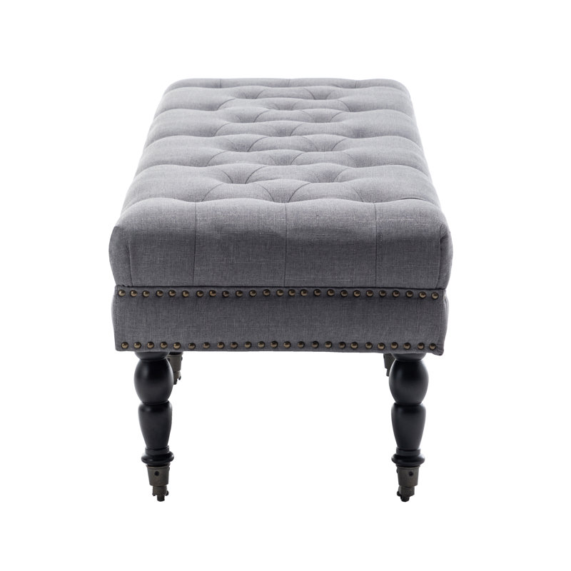 Upholstered bench on wheels discount